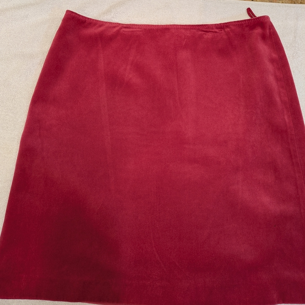 J.Crew Vintage Red Velvet Skirt From The 90's